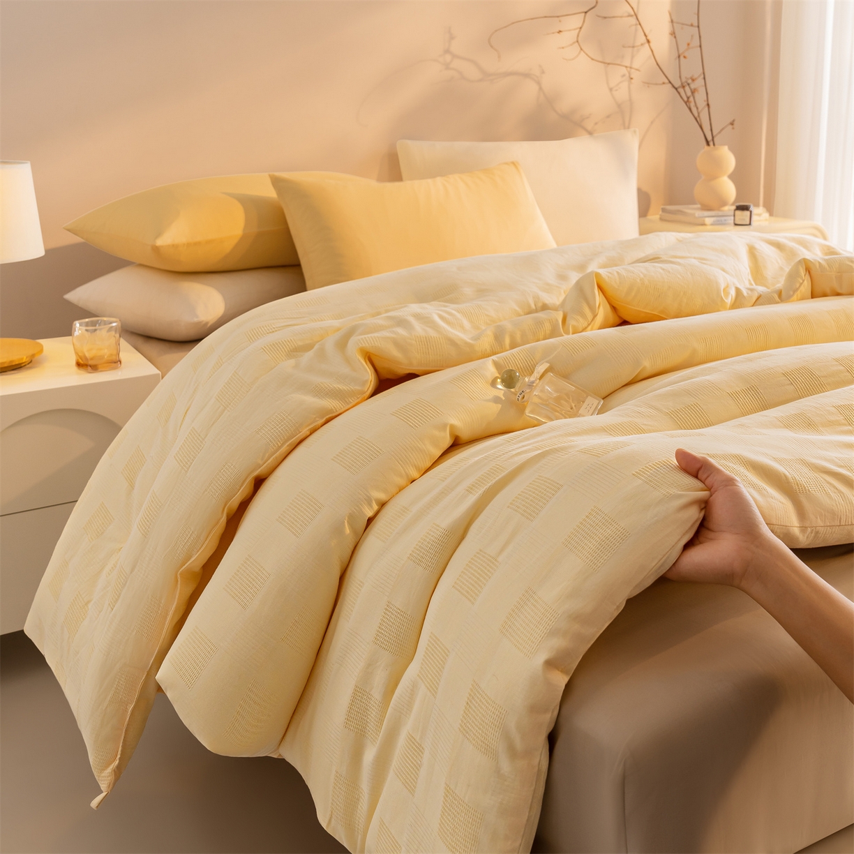 91家纺网 家纺一手货源 找家纺 （总）锦尚坊被芯馆 2026新款大提花全棉纯棉21%大豆被春秋被加厚冬被被子被芯直播包质检