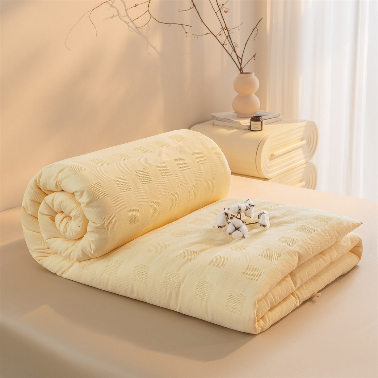 91家纺网 家纺一手货源 找家纺 （总）锦尚坊被芯馆 2026新款大提花全棉纯棉21%大豆被春秋被加厚冬被被子被芯直播包质检