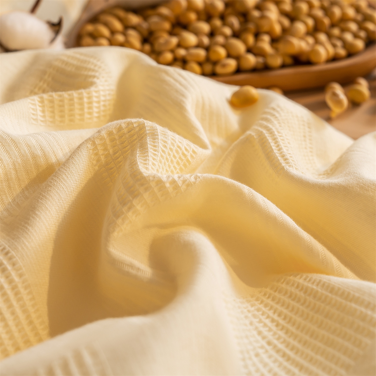 91家纺网 家纺一手货源 找家纺 锦尚坊被芯馆 2026新款大提花全棉纯棉21%大豆被春秋被加厚冬被被子被芯直播包质检 金黄色