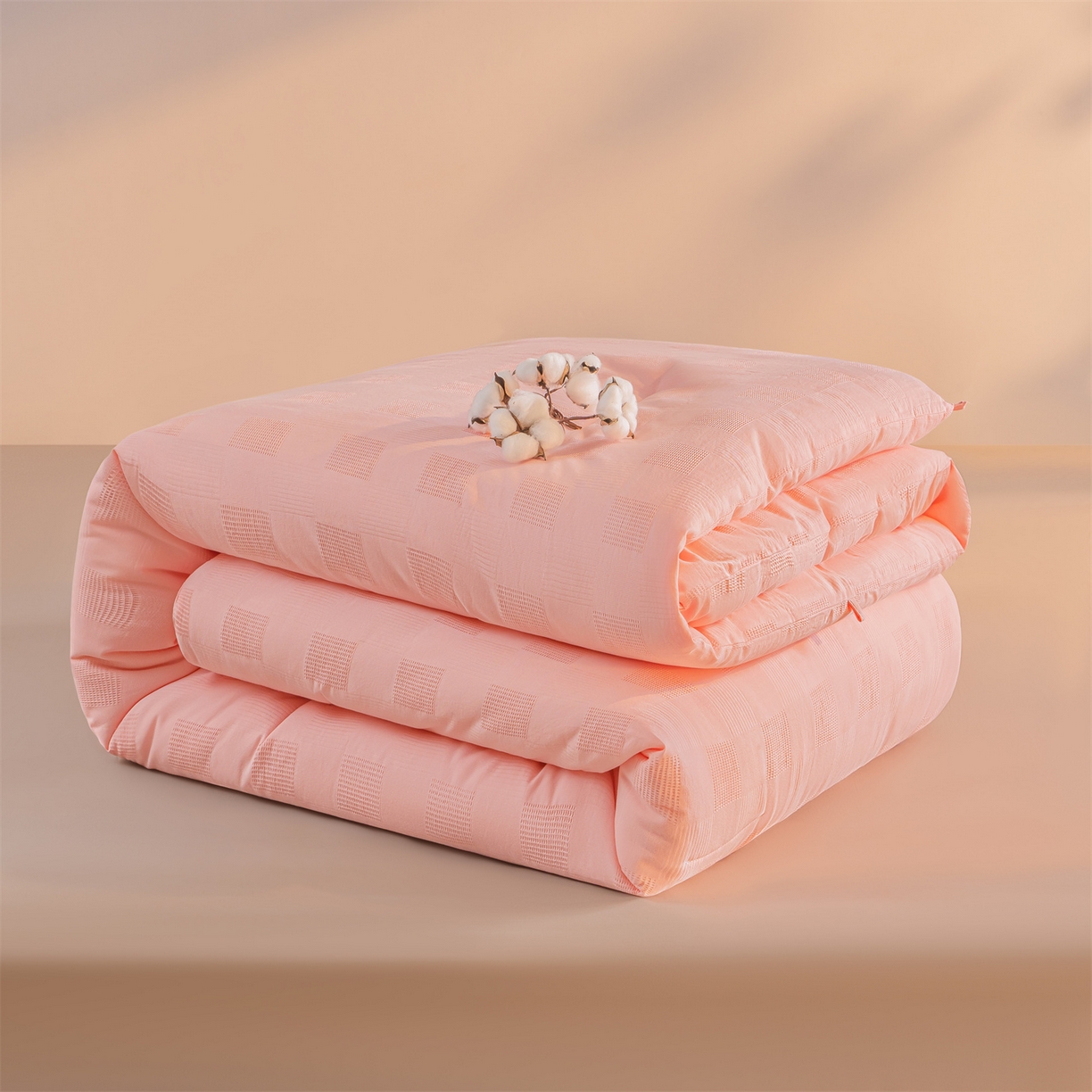 91家纺网 家纺一手货源 找家纺 锦尚坊被芯馆 2026新款大提花全棉纯棉21%大豆被春秋被加厚冬被被子被芯直播包质检 玉色