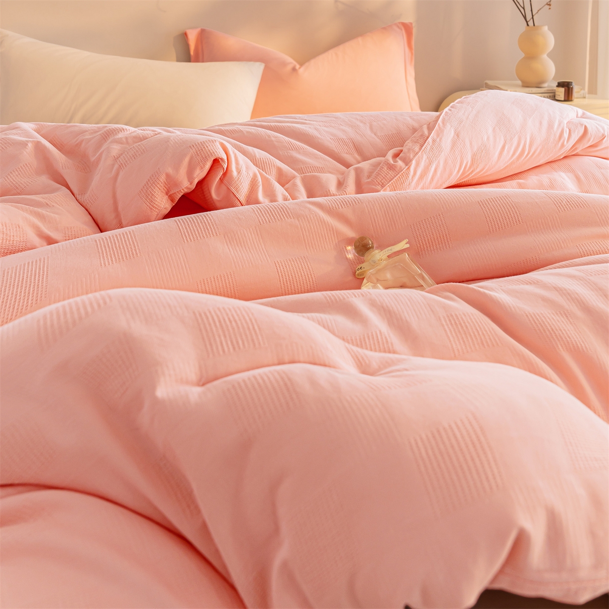 91家纺网 家纺一手货源 找家纺 锦尚坊被芯馆 2026新款大提花全棉纯棉21%大豆被春秋被加厚冬被被子被芯直播包质检 玉色