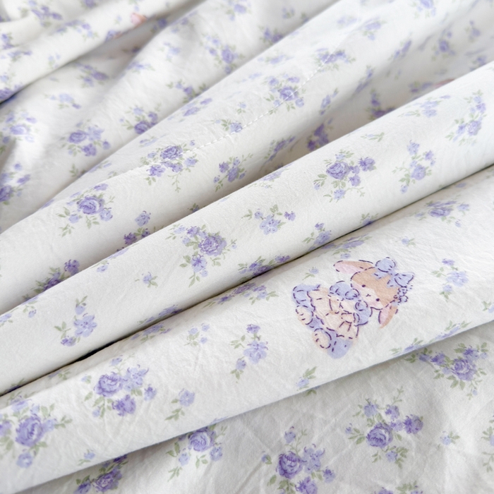 91家纺网 家纺一手货源 找家纺 云玲时尚 2026新款古法水洗棉夏被床盖四件套 童梦国