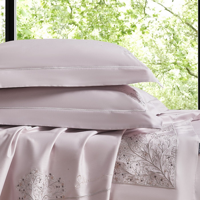 91家纺网 家纺一手货源 找家纺 诗黛尔 2026春夏新款长绒棉刺绣-新洛可可（会员-20） 洛可可 浅紫