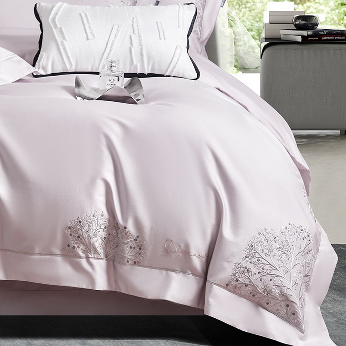 91家纺网 家纺一手货源 找家纺 诗黛尔 2026春夏新款长绒棉刺绣-新洛可可（会员-20） 洛可可 浅紫