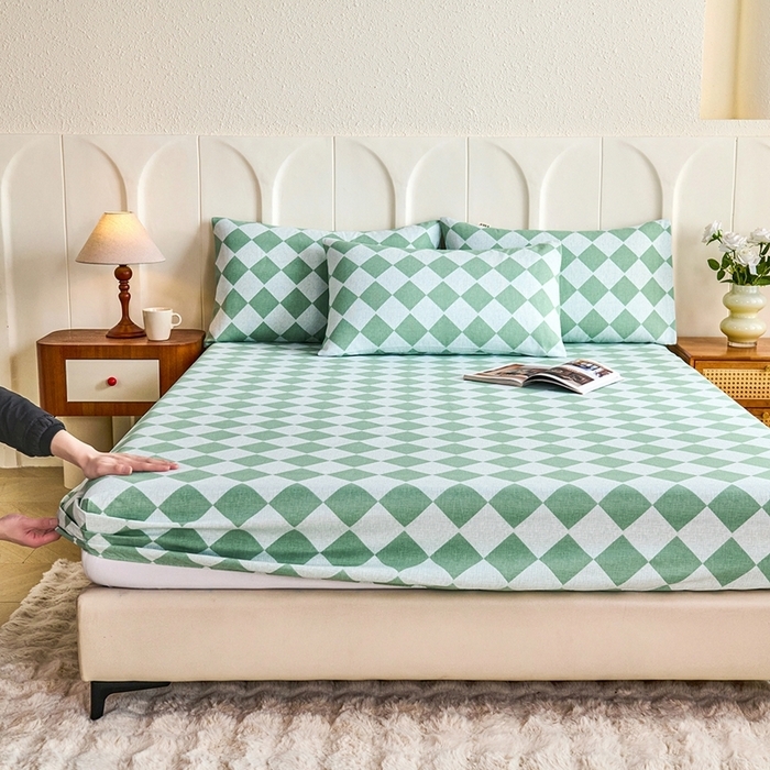 91家纺网 家纺一手货源 找家纺 （总）义博家纺 2026新款原棉老粗布单床笠