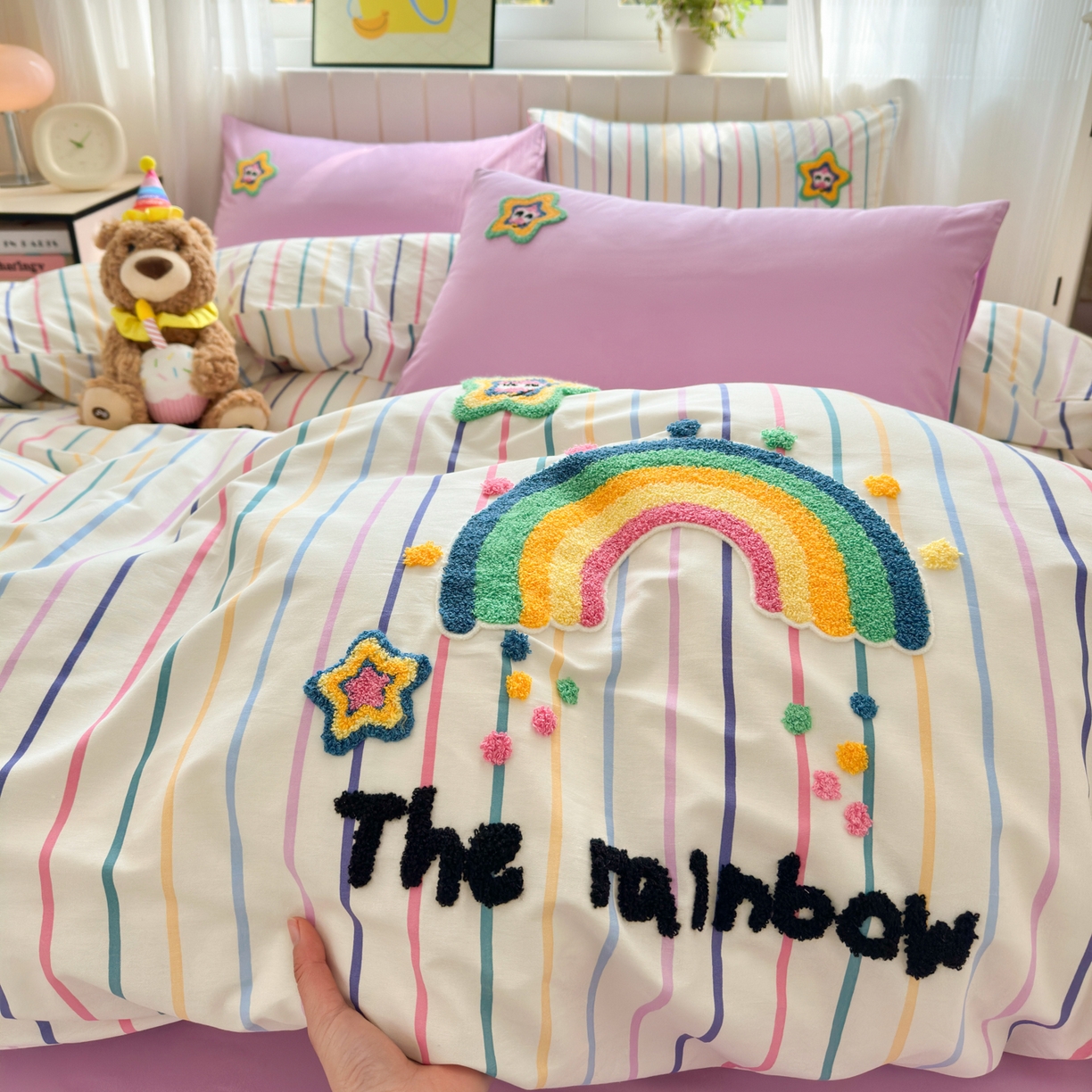 91家纺网 家纺一手货源 找家纺 （总）如意朵 2026新款可爱卡通全棉小清新毛巾绣夏被