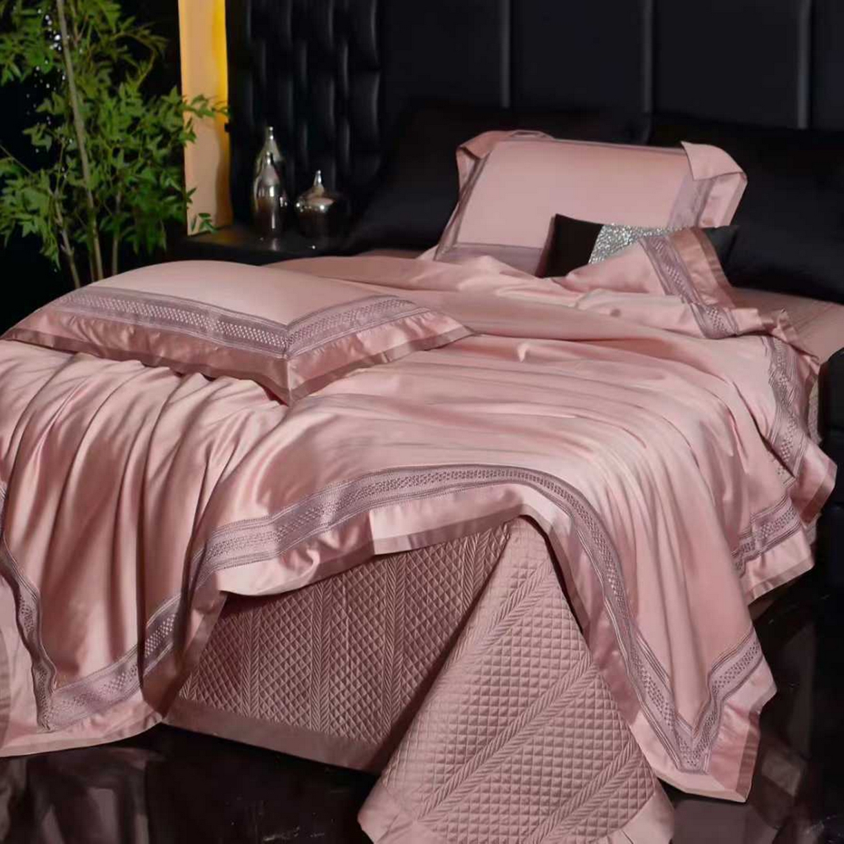 edra 2026新款140S埃及棉高奢全棉床盖款四件套-劳伦斯 劳伦斯-粉