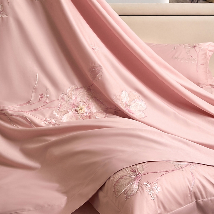 91家纺网 家纺一手货源 找家纺 蒂爵 2026新款贡缎100支长绒棉全棉纯棉刺绣绣花四件套高端四件套-繁花 繁花-琉璃莎