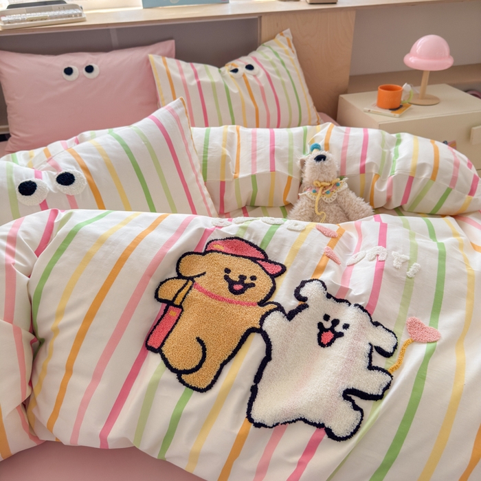 91家纺网 家纺一手货源 找家纺 （总）如意朵 2026新款全棉纯棉毛巾绣四件套（第二批）