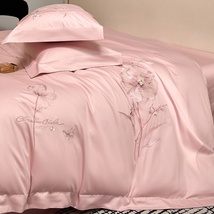 91家纺网 家纺一手货源 找家纺 蒂爵 2026新款贡缎100支长绒棉全棉纯棉刺绣绣花四件套高端四件套-繁花 繁花-琉璃莎