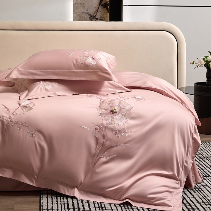 91家纺网 家纺一手货源 找家纺 蒂爵 2026新款贡缎100支长绒棉全棉纯棉刺绣绣花四件套高端四件套-繁花 繁花-琉璃莎