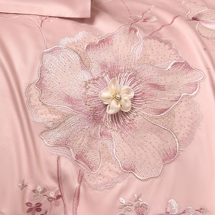 91家纺网 家纺一手货源 找家纺 蒂爵 2026新款贡缎100支长绒棉全棉纯棉刺绣绣花四件套高端四件套-繁花 繁花-琉璃莎