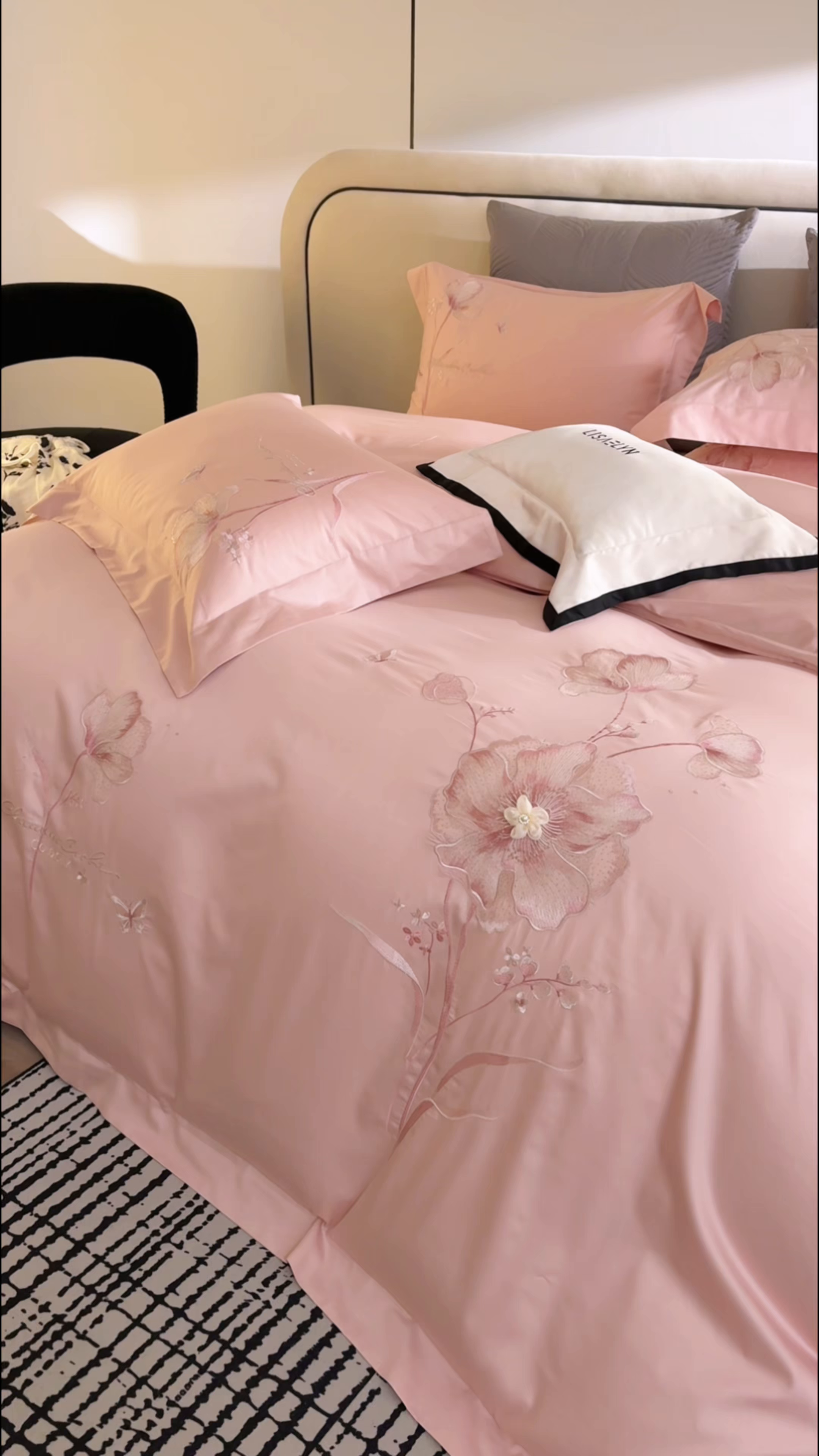 91家纺网 家纺一手货源 找家纺 蒂爵 2026新款贡缎100支长绒棉全棉纯棉刺绣绣花四件套高端四件套-繁花 繁花-琉璃莎