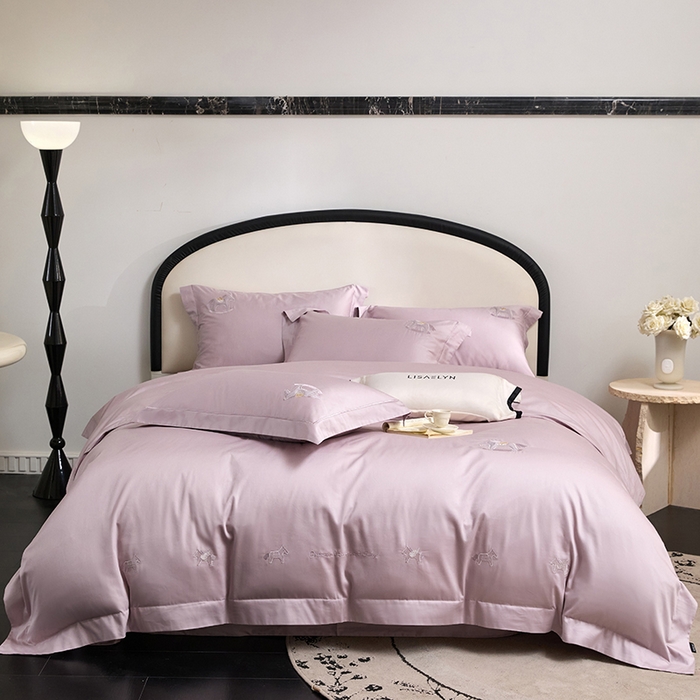 91家纺网 家纺一手货源 找家纺 （总）蒂爵 2026新款贡缎100支长绒棉全棉纯棉刺绣绣花四件套高端四件套-马上有钱