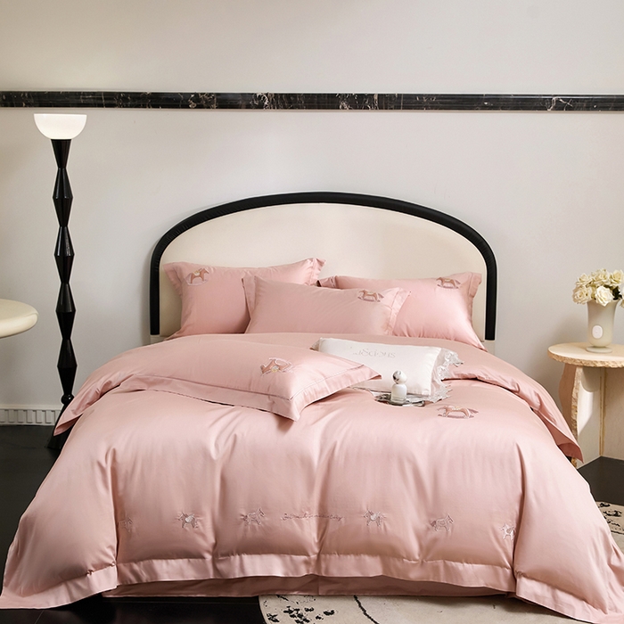 91家纺网 家纺一手货源 找家纺 （总）蒂爵 2026新款贡缎100支长绒棉全棉纯棉刺绣绣花四件套高端四件套-马上有钱