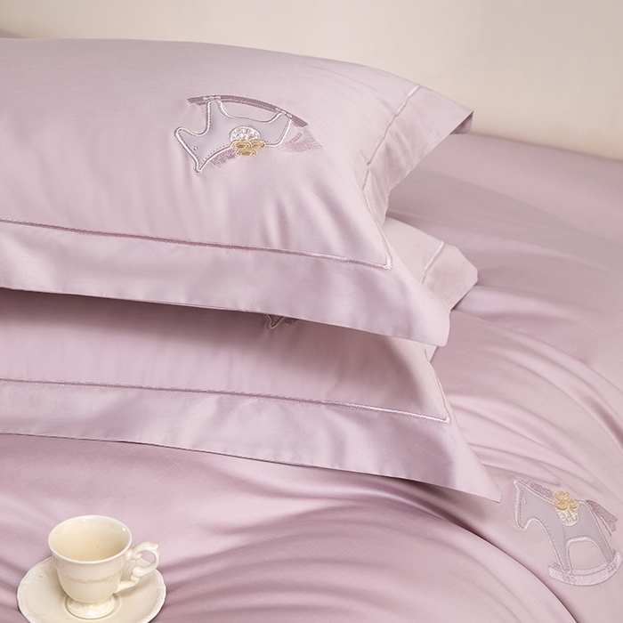 91家纺网 家纺一手货源 找家纺 蒂爵 2026新款贡缎100支长绒棉全棉纯棉刺绣绣花四件套高端四件套-马上有钱 马上有钱-浪漫紫