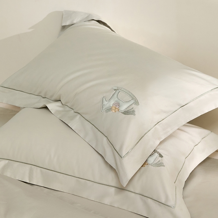 91家纺网 家纺一手货源 找家纺 蒂爵 2026新款贡缎100支长绒棉全棉纯棉刺绣绣花四件套高端四件套-马上有钱 马上有钱-薄荷绿