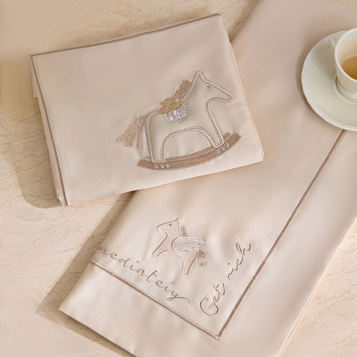 91家纺网 家纺一手货源 找家纺 蒂爵 2026新款贡缎100支长绒棉全棉纯棉刺绣绣花四件套高端四件套-马上有钱 马上有钱-浅香槟