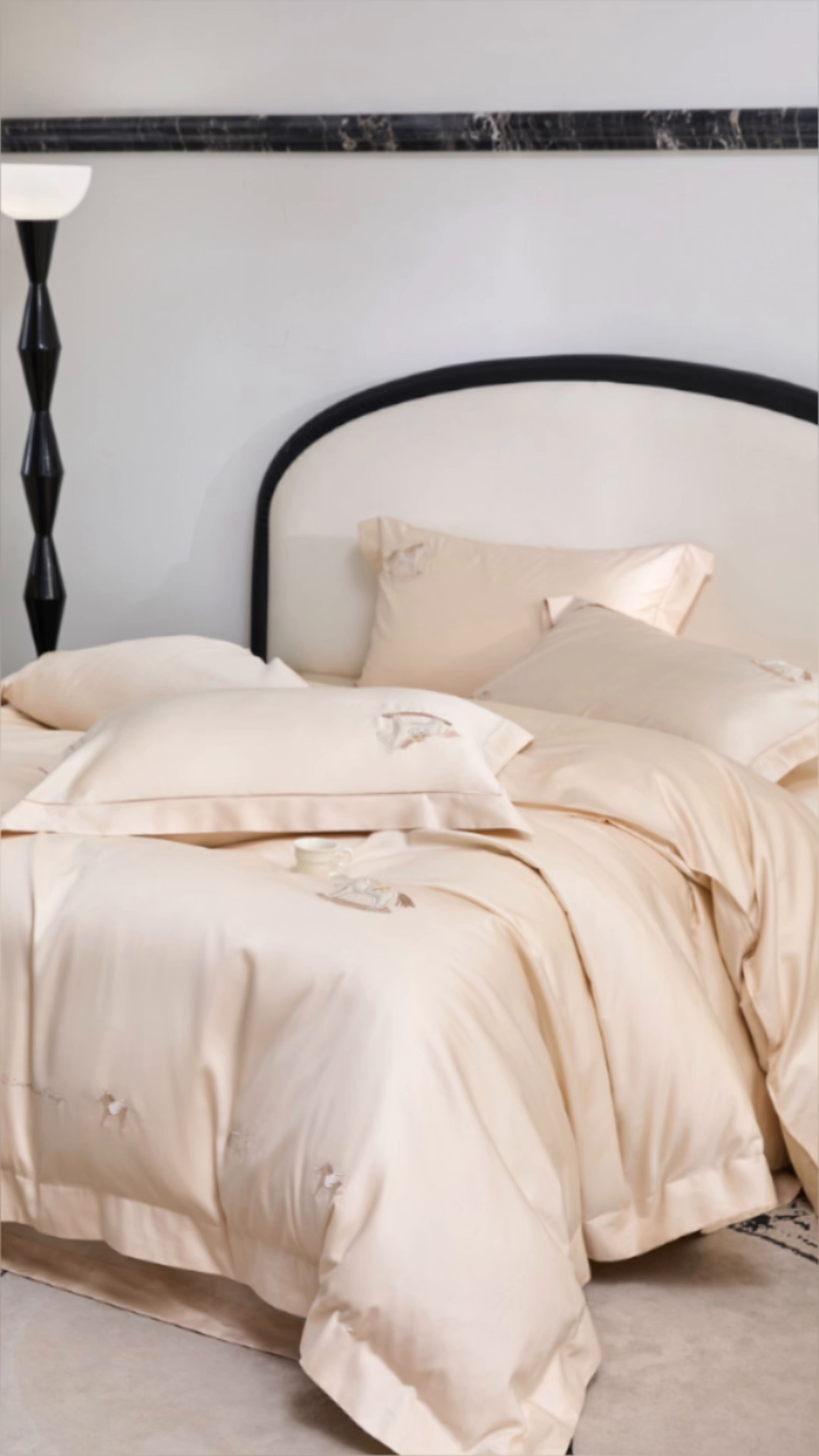 91家纺网 家纺一手货源 找家纺 蒂爵 2026新款贡缎100支长绒棉全棉纯棉刺绣绣花四件套高端四件套-马上有钱 马上有钱-浅香槟