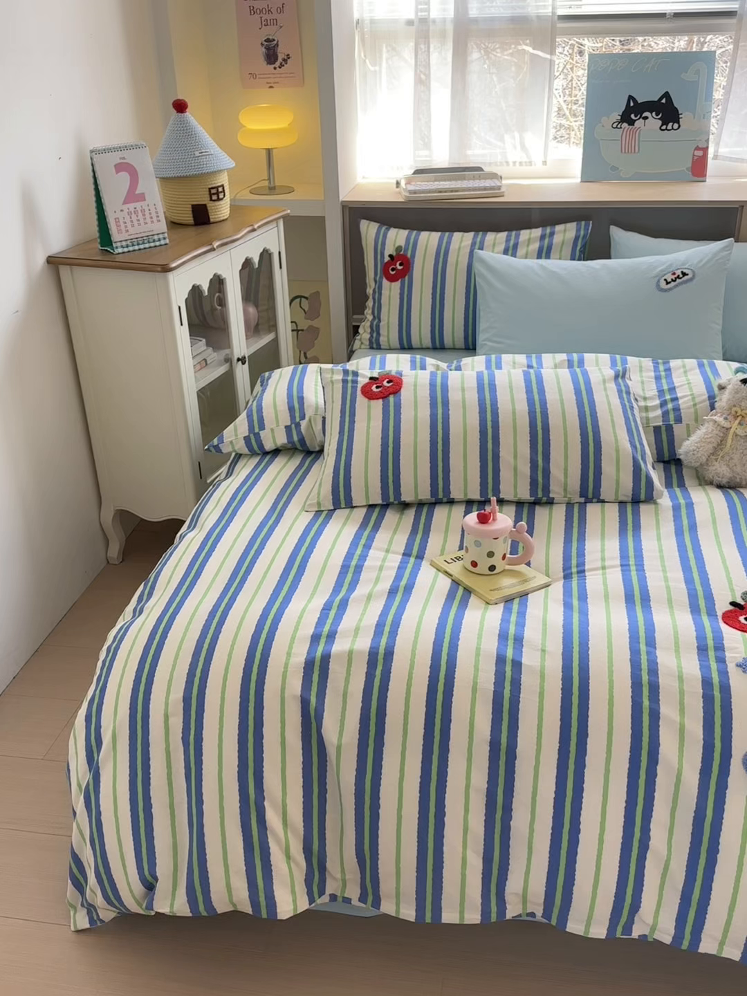 91家纺网 家纺一手货源 找家纺 如意朵 2026新款全棉纯棉毛巾绣四件套（第二批） 躲猫猫