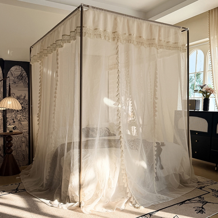 91家纺网 家纺一手货源 找家纺 （总）都市缘蚊帐 2026新款906系列安娜多丽棉纱落地宫廷蚊帐