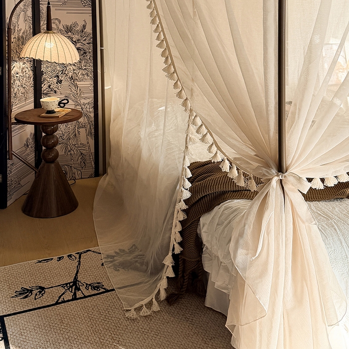 91家纺网 家纺一手货源 找家纺 （总）都市缘蚊帐 2026新款906系列安娜多丽棉纱落地宫廷蚊帐