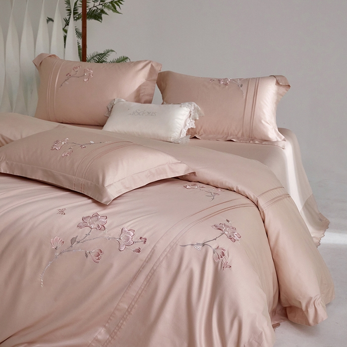 91家纺网 家纺一手货源 找家纺 蒂爵 2026新款贡缎100支长绒棉全棉纯棉刺绣绣花四件套高端四件套-陌上花开 陌上花开-科舍玉