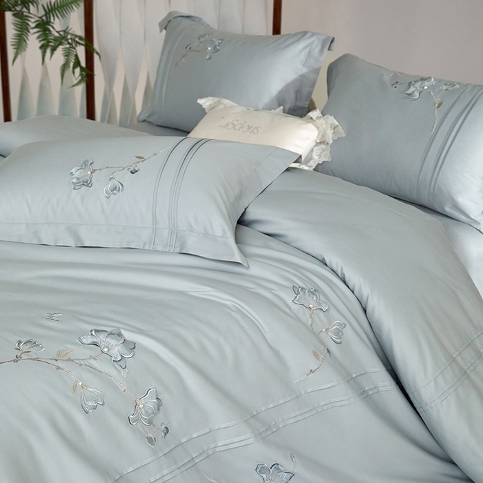 91家纺网 家纺一手货源 找家纺 蒂爵 2026新款贡缎100支长绒棉全棉纯棉刺绣绣花四件套高端四件套-陌上花开 陌上花开-艾米兰