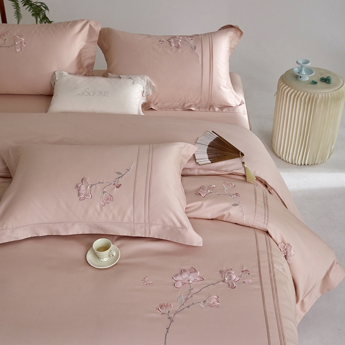 91家纺网 家纺一手货源 找家纺 蒂爵 2026新款贡缎100支长绒棉全棉纯棉刺绣绣花四件套高端四件套-陌上花开 陌上花开-科舍玉