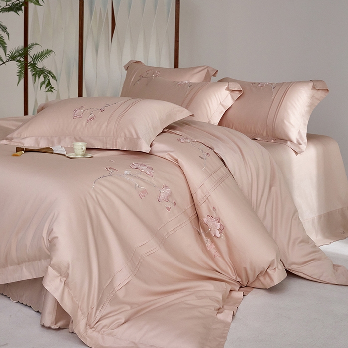 91家纺网 家纺一手货源 找家纺 蒂爵 2026新款贡缎100支长绒棉全棉纯棉刺绣绣花四件套高端四件套-陌上花开 陌上花开-科舍玉