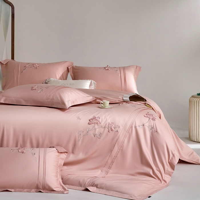 91家纺网 家纺一手货源 找家纺 蒂爵 2026新款贡缎100支长绒棉全棉纯棉刺绣绣花四件套高端四件套-陌上花开 陌上花开-贵族莎