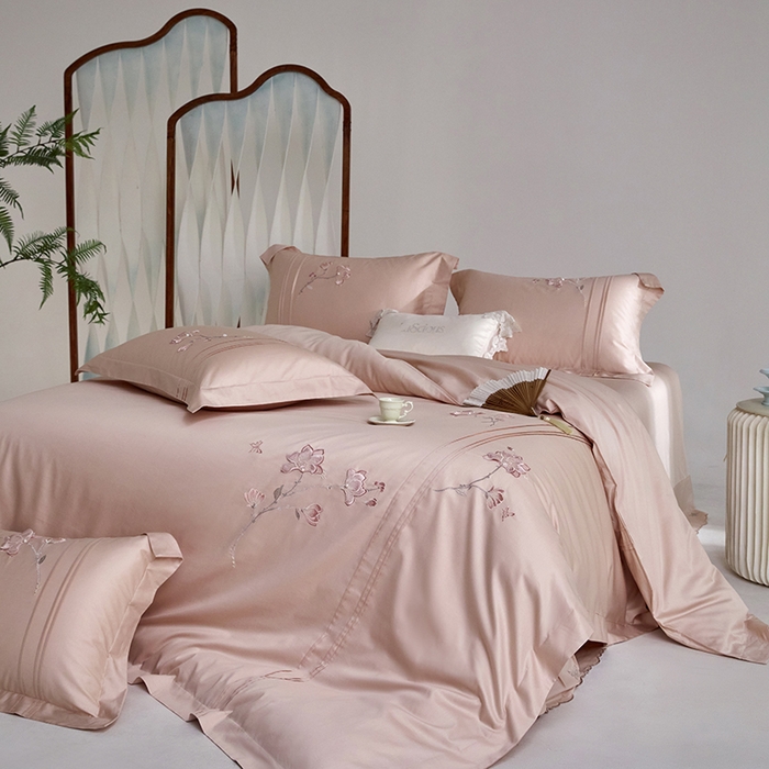 91家纺网 家纺一手货源 找家纺 蒂爵 2026新款贡缎100支长绒棉全棉纯棉刺绣绣花四件套高端四件套-陌上花开 陌上花开-科舍玉