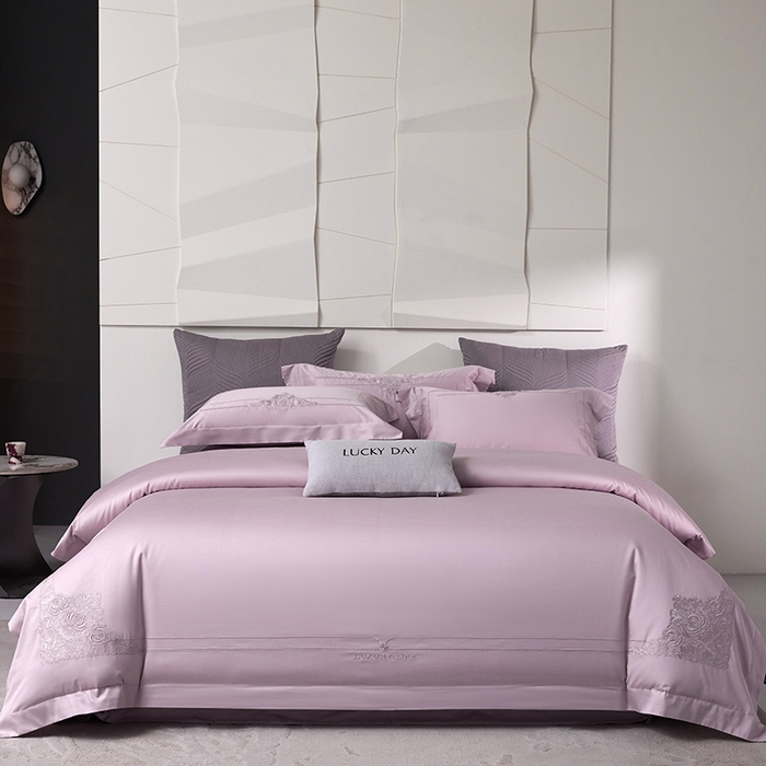 91家纺网 家纺一手货源 找家纺 （总）蒂爵 2026新款贡缎100支长绒棉全棉纯棉刺绣绣花四件套高端四件套-施华洛