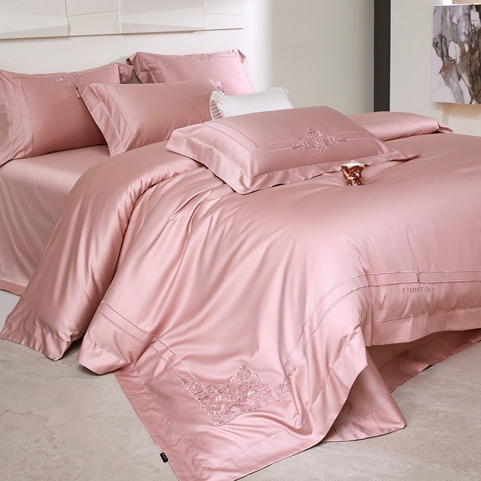 91家纺网 家纺一手货源 找家纺 蒂爵 2026新款贡缎100支长绒棉全棉纯棉刺绣绣花四件套高端四件套-施华洛 施华洛-公主莎