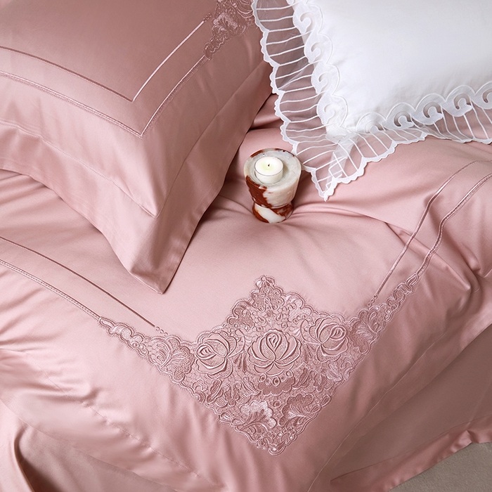 91家纺网 家纺一手货源 找家纺 蒂爵 2026新款贡缎100支长绒棉全棉纯棉刺绣绣花四件套高端四件套-施华洛 施华洛-公主莎