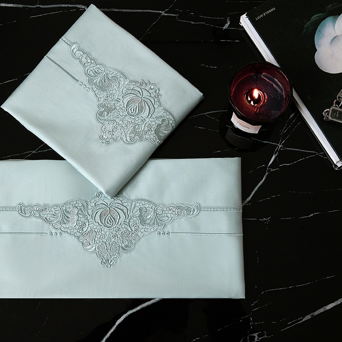 91家纺网 家纺一手货源 找家纺 蒂爵 2026新款贡缎100支长绒棉全棉纯棉刺绣绣花四件套高端四件套-施华洛 施华洛-水晶兰