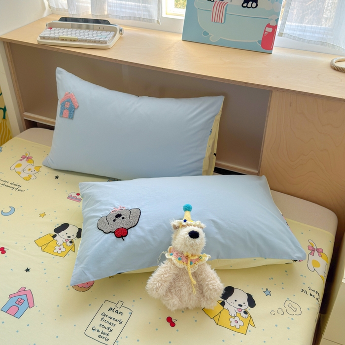 91家纺网 家纺一手货源 找家纺 如意朵 2026新款全棉纯棉毛巾绣四件套（第二批） 萌宠乐园