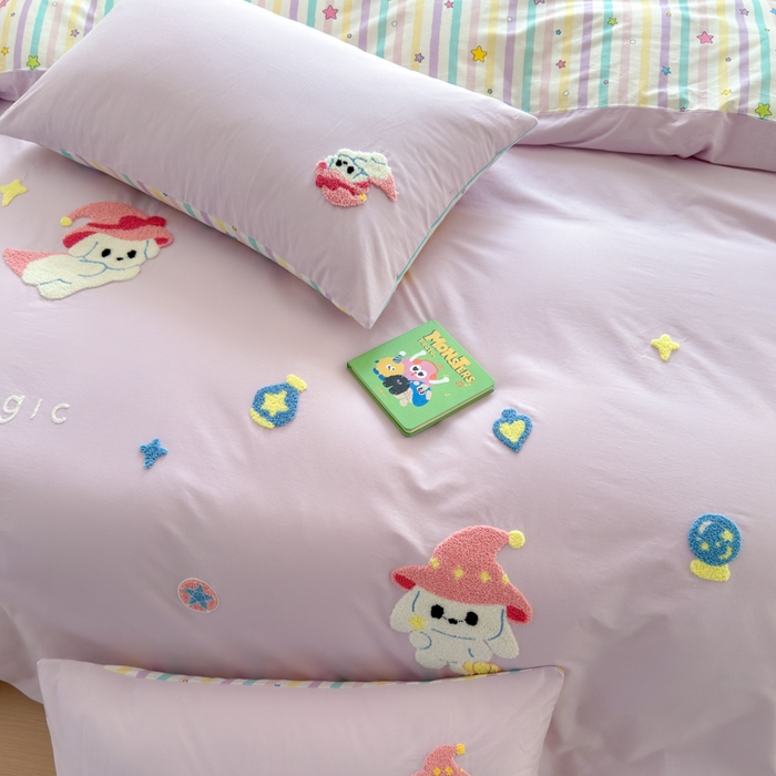 91家纺网 家纺一手货源 找家纺 如意朵 2026新款全棉纯棉毛巾绣四件套（第二批） 魔法师