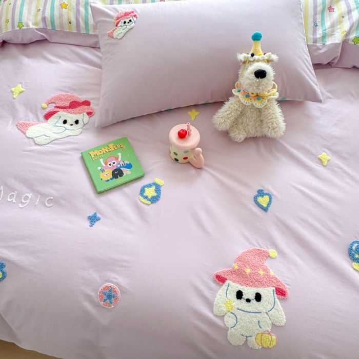 91家纺网 家纺一手货源 找家纺 如意朵 2026新款全棉纯棉毛巾绣四件套（第二批） 魔法师