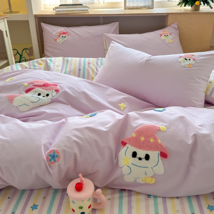 91家纺网 家纺一手货源 找家纺 如意朵 2026新款全棉纯棉毛巾绣四件套（第二批） 魔法师