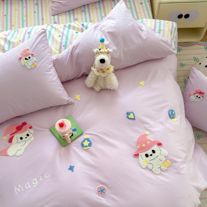 91家纺网 家纺一手货源 找家纺 如意朵 2026新款全棉纯棉毛巾绣四件套（第二批） 魔法师