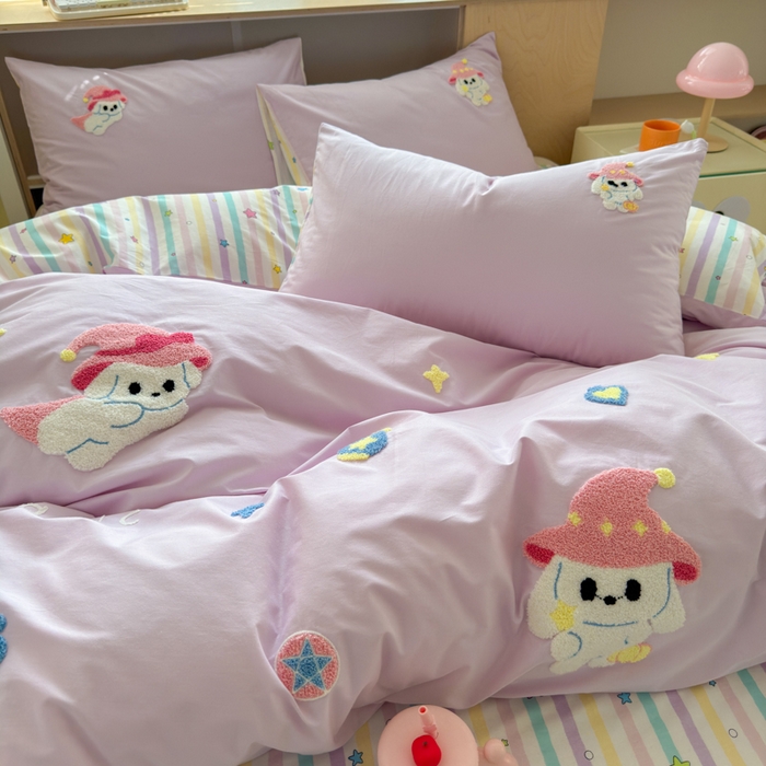 91家纺网 家纺一手货源 找家纺 如意朵 2026新款全棉纯棉毛巾绣四件套（第二批） 魔法师