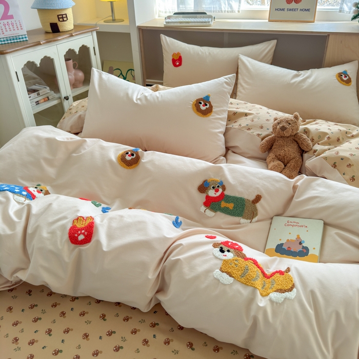 如意朵 2026新款全棉纯棉毛巾绣四件套（第二批） 小伙伴