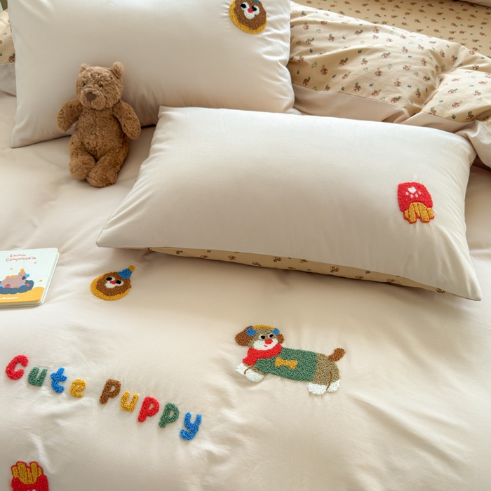 91家纺网 家纺一手货源 找家纺 如意朵 2026新款全棉纯棉毛巾绣四件套（第二批） 小伙伴