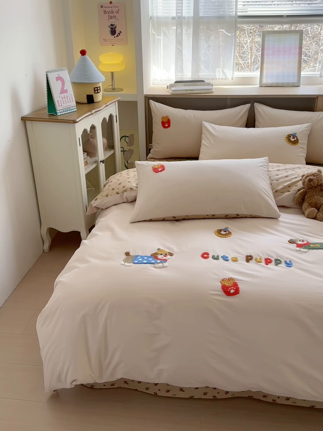 91家纺网 家纺一手货源 找家纺 如意朵 2026新款全棉纯棉毛巾绣四件套（第二批） 小伙伴