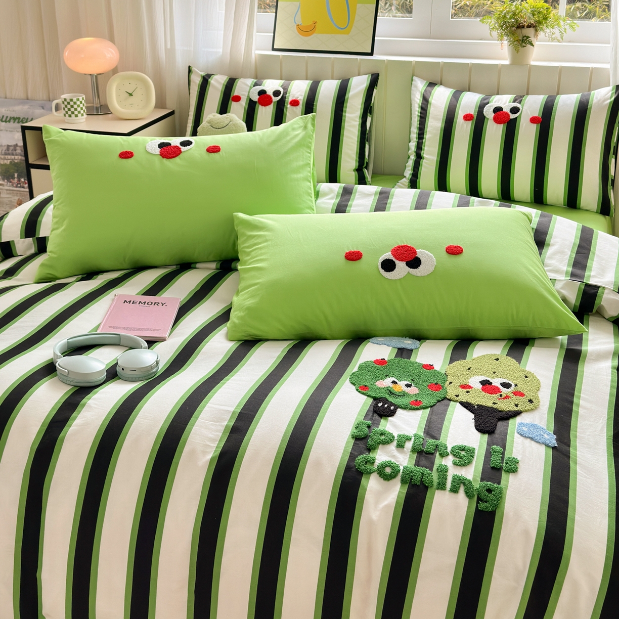 91家纺网 家纺一手货源 找家纺 如意朵 2026新款全棉纯棉毛巾绣四件套（第二批） 许愿树