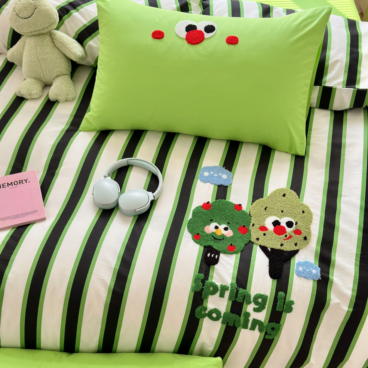 91家纺网 家纺一手货源 找家纺 如意朵 2026新款全棉纯棉毛巾绣四件套（第二批） 许愿树