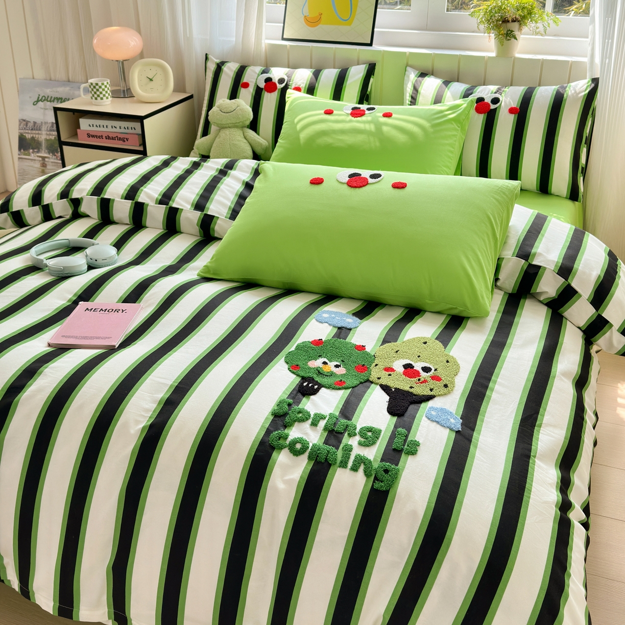 91家纺网 家纺一手货源 找家纺 如意朵 2026新款全棉纯棉毛巾绣四件套（第二批） 许愿树