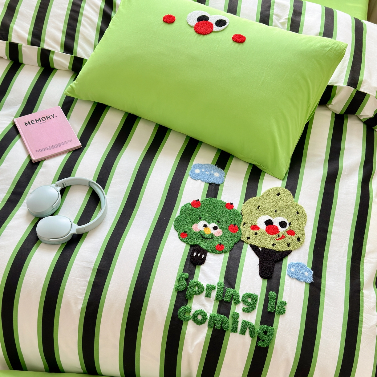 91家纺网 家纺一手货源 找家纺 如意朵 2026新款全棉纯棉毛巾绣四件套（第二批） 许愿树