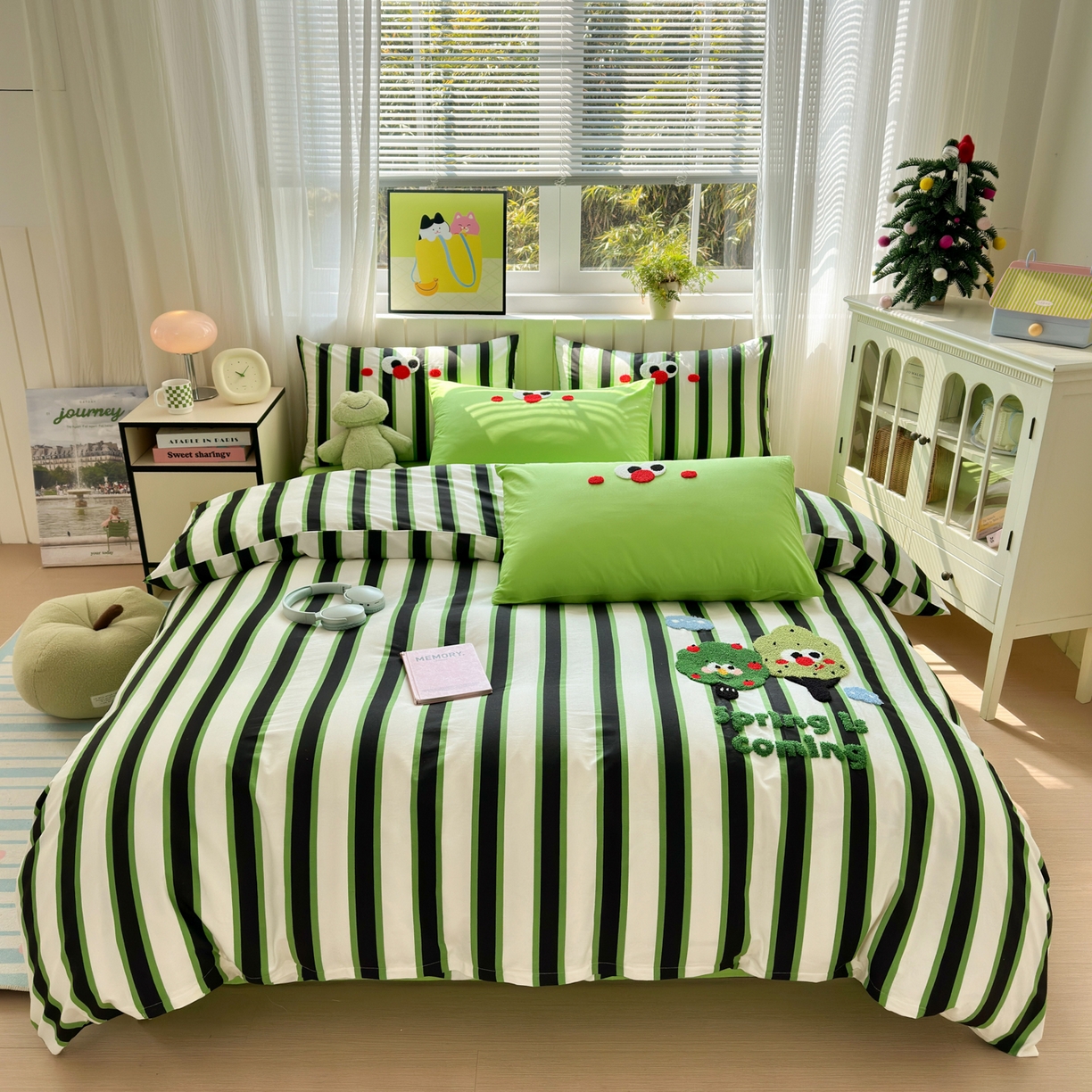 91家纺网 家纺一手货源 找家纺 如意朵 2026新款全棉纯棉毛巾绣四件套（第二批） 许愿树